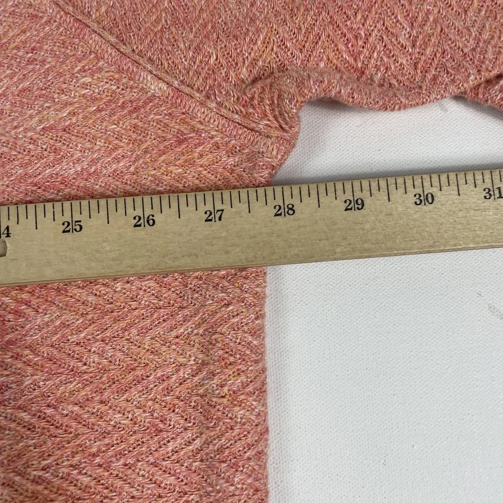 Tommy Bahama Sweater Mens 3XL Pink Crewneck Herringbone Knit Raglan Pullover